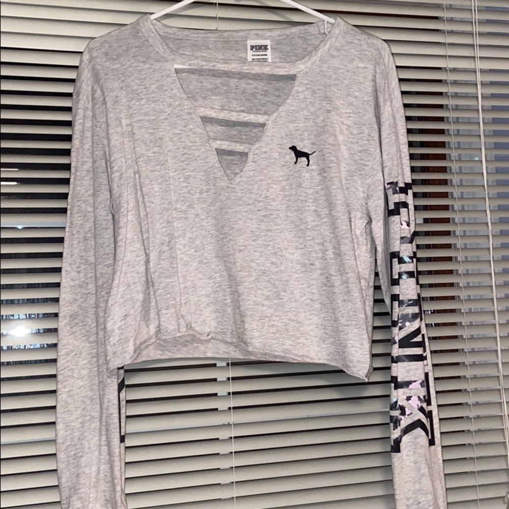 PINK cropped long sleeve